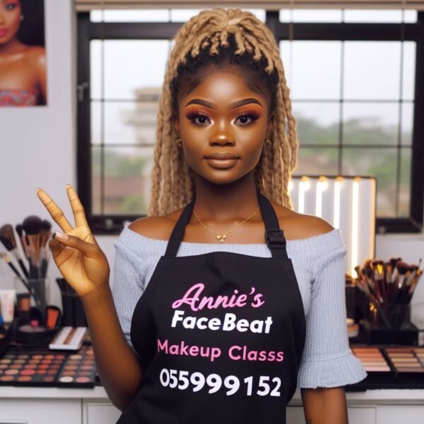 best makeup classes in Accra Tema Ghana Anies facebeat makeup studio